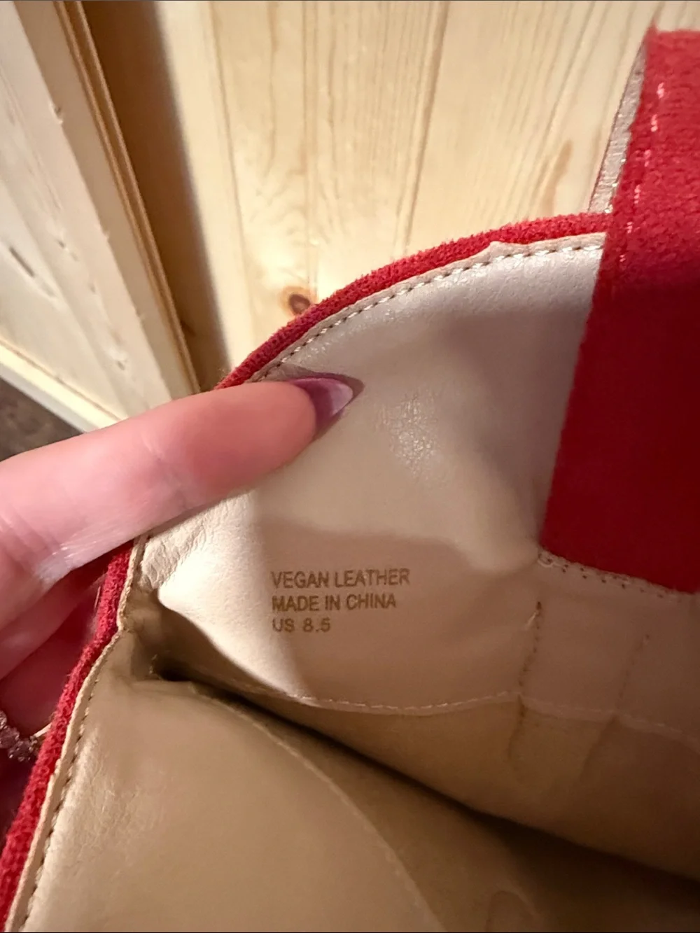 Women's Red Suede Western Boots